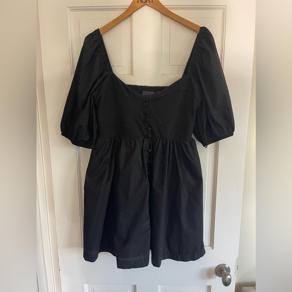 MAEVE PUFF-SLEEVED SWEETHEART MINI DRESS Size L - Picture 2 of 7